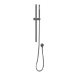 Load image into Gallery viewer, Round Gun Metal Grey Stainless Steel Rail with Handheld Shower,Fixed Wall Connector Set
