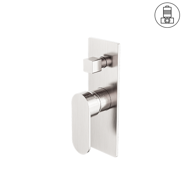 ECCO SHOWER MIXER WITH DIVERTOR BRUSHED NICKEL