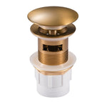 Load image into Gallery viewer, 32/40mm Mushroom Brushed Brass Basin Pop Up Waste with Overflow(Brass)
