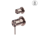 Load image into Gallery viewer, MECCA SHOWER MIXER WITH DIVERTOR SEPARATE BACK PLATE BRUSHED BRONZE
