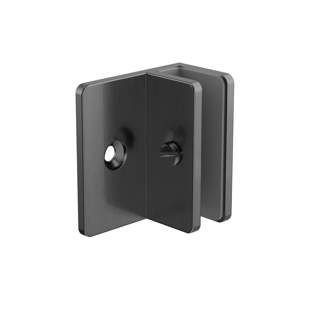 SHOWER F BRACKET 10MM GLASS GUN METAL