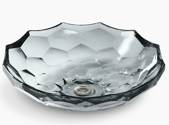 Briolette Faceted Glass Vessel