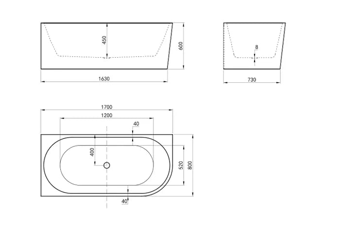 Corner bathtub