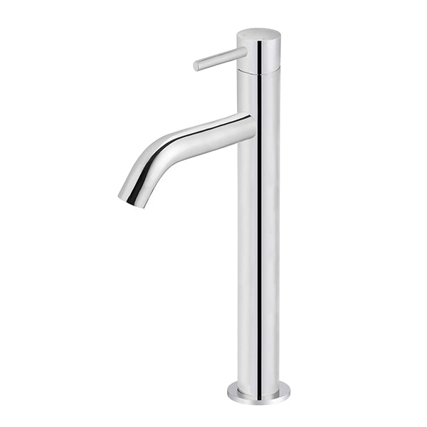 Piccola Tall Basin Mixer Tap with 130mm Spout - Polished Chrome