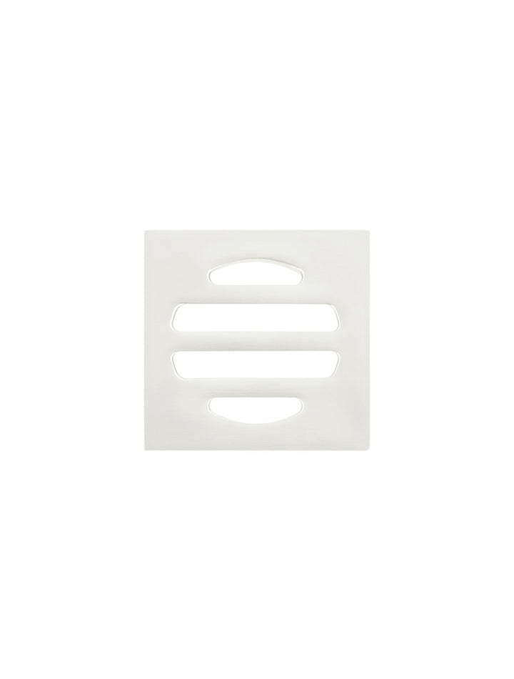 Square Floor Grate Shower Drain 50mm outlet - PVD Brushed Nickel
