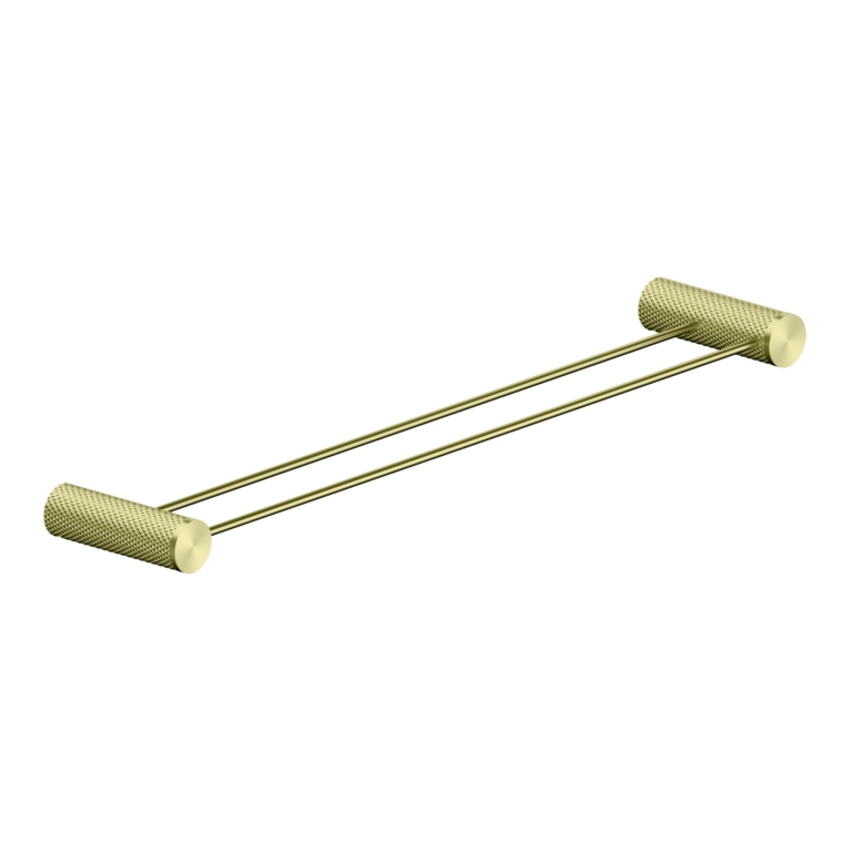 OPAL DOUBLE TOWEL RAIL 800MM BRUSHED GOLD