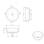 Load image into Gallery viewer, 350*350*120 Circular Above Counter Basin Elios - Natural Cement
