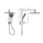 Load image into Gallery viewer, MECCA 2 IN 1 TWIN SHOWER BRUSHED GOLD
