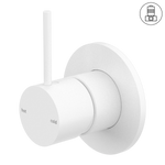 Load image into Gallery viewer, MECCA SHOWER MIXER HANDLE UP 80MM PLATE MATTE WHITE
