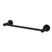 Round Single Towel Rail 300mm - Matte Black