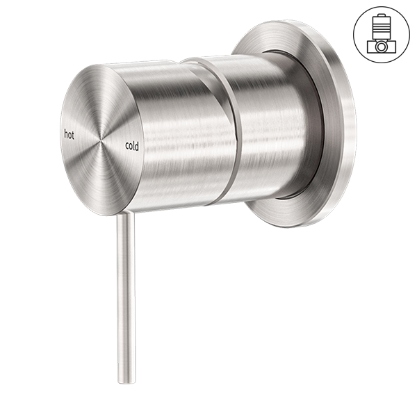 MECCA SHOWER MIXER 60MM PLATE BRUSHED NICKEL
