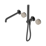 Load image into Gallery viewer, Serenity Progressive Shower System With Spout With Rome Travertine Handle And Slim Shower Gun Metal
