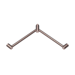Load image into Gallery viewer, MECCA CARE 32MM WRAP AROUND CORNER GRAB RAIL 600X600MM BRUSHED BRONZE
