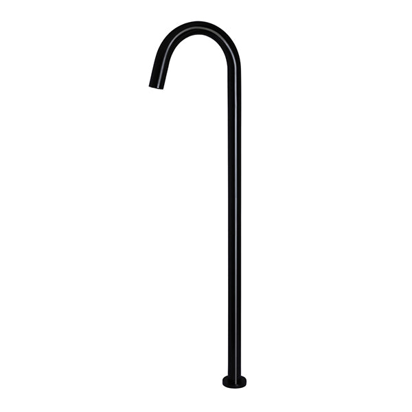 Round Freestanding Bath Spout - Matte Black