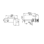 Load image into Gallery viewer, ECCO WALL BASIN/BATH MIXER BRUSHED GOLD
