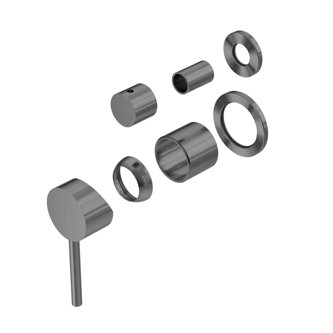 DOLCE SHOWER MIXER WITH DIVERTOR SEPARATE BACK PLATE TRIM KITS ONLY GUN METAL