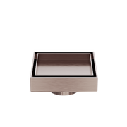 100MM SQUARE TILE INSERT FLOOR WASTE 50MM OUTLET BRUSHED BRONZE