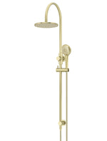 Load image into Gallery viewer, 200mm Round Overhead Shower Rail, Three Function Hand Shower - PVD Tiger Bronze
