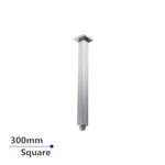 Load image into Gallery viewer, Square Chrome Ceiling Shower Arm 300mm
