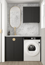 Load image into Gallery viewer, Laundry Kit 1305A Marlo Black with Natural Carrara Marble Top
