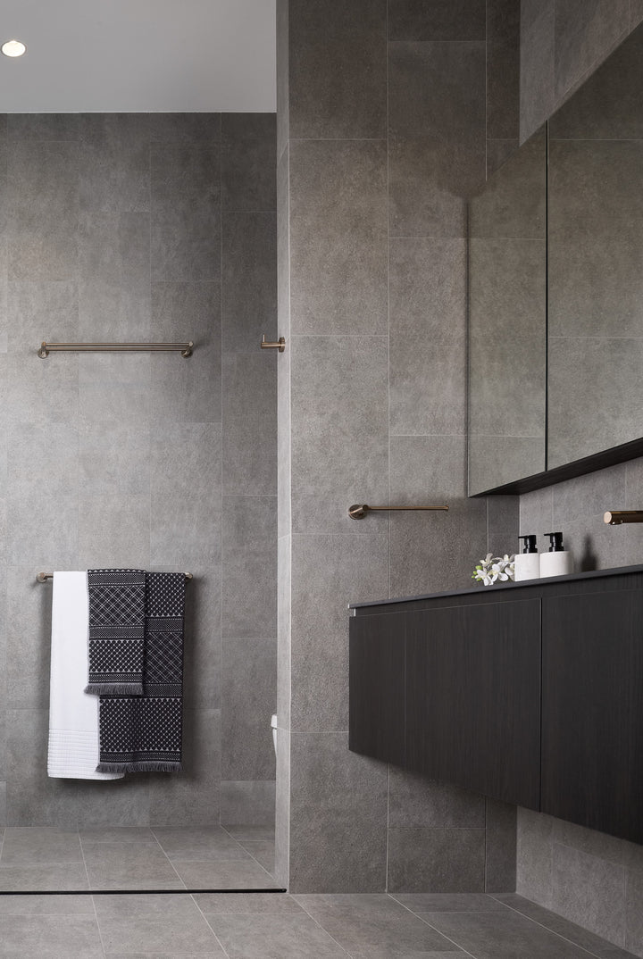 Round Double Towel Rail 600mm - Champagne (MR01-R60-CH)