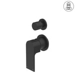 Load image into Gallery viewer, BIANCA SHOWER MIXER WITH DIVERTOR SEPARATE BACK PLATE MATTE BLACK
