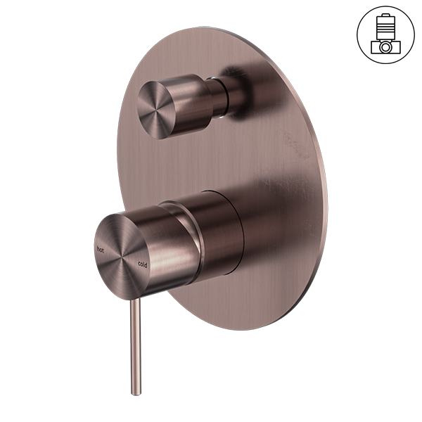MECCA SHOWER MIXER WITH DIVERTOR BRUSHED BRONZE