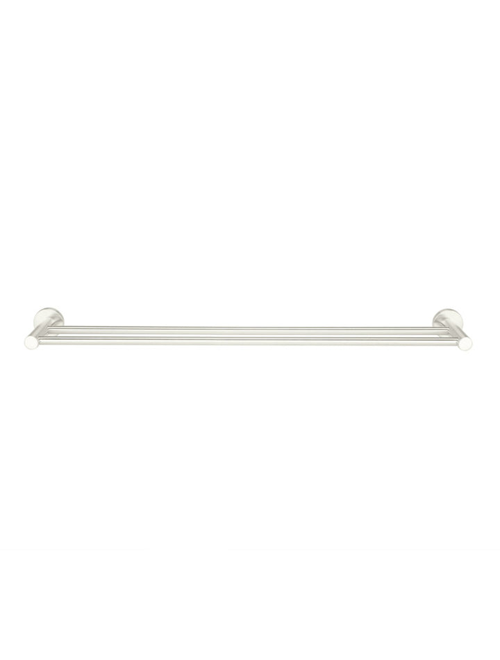 Round Double Towel Rail 600mm - PVD Brushed Nickel