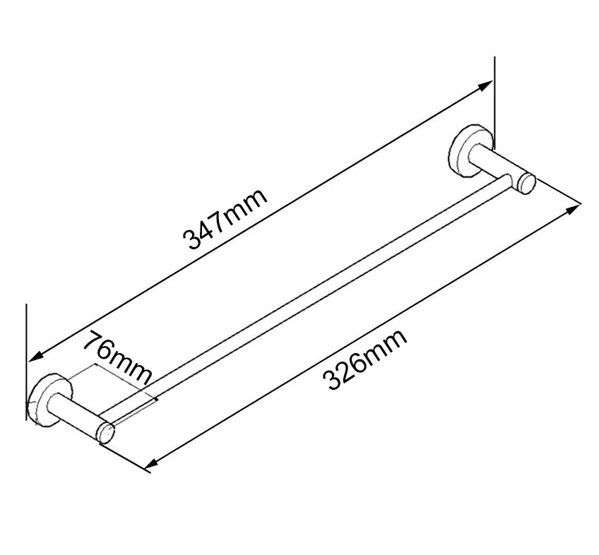 LUCID PIN Series Brushed Nickel Hand Towel 300mm