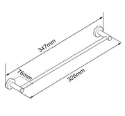 LUCID PIN Series Brushed Nickel Hand Towel 300mm