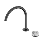 Load image into Gallery viewer, Serenity Progressive Bath/Kitchen Mixer Arc Spout With Arabescato Corchia Handle Gun Metal
