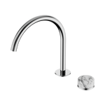 Load image into Gallery viewer, Serenity Progressive Bath/Kitchen Mixer Arc Spout With Arabescato Corchia Handle Chrome
