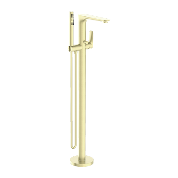BIANCA FREESTANDING BATH MIXER WITH HAND SHOWER BRUSHED GOLD
