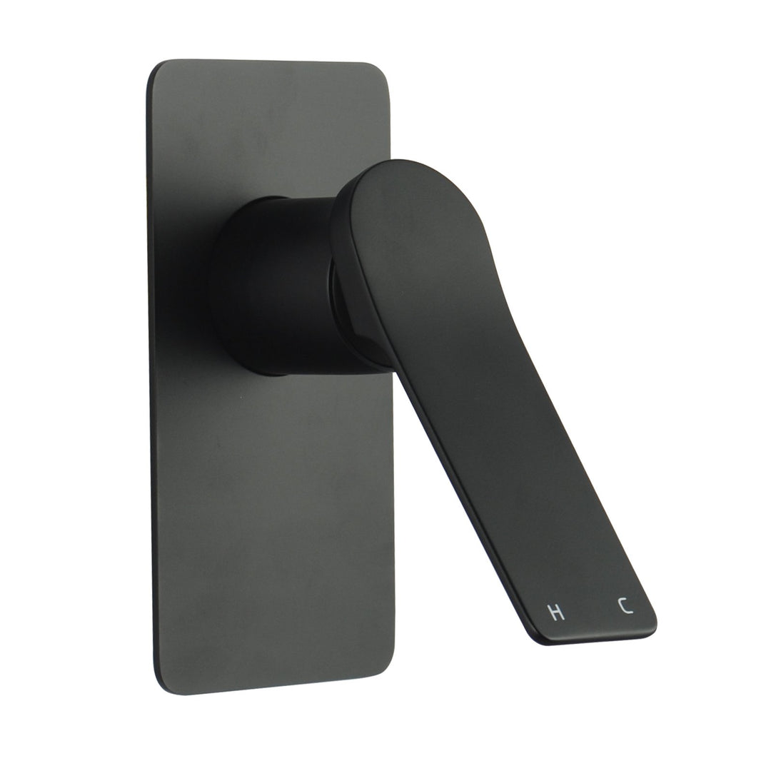 RUSHY Series Square Black Wall Mixer(color up)
