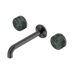 Load image into Gallery viewer, Serenity Wall Basin Set 160mm Spout With Verde Alpi Handle Gun Metal
