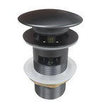 Load image into Gallery viewer, 32/40mm Mushroom Gun Metal Grey Brass Basin Pop Up Waste with Overflow
