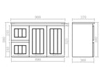 Load image into Gallery viewer, Achill Federation Ensuite Wall Hung Vanity Matte Black
