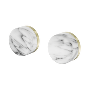 Serenity Wall Top Assembly With Arabescato Corchia Handle Brushed Gold