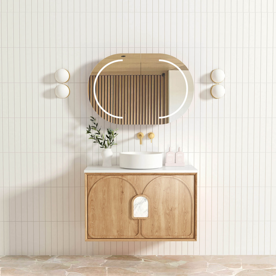 Laguna Natural Oak Wall Hung Vanity