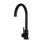 Load image into Gallery viewer, Round Gooseneck Kitchen Mixer Tap - Matte Black
