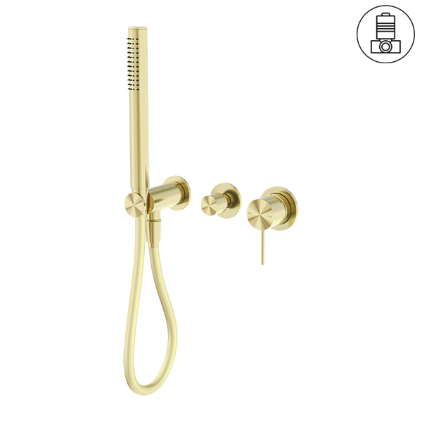 MECCA SHOWER MIXER DIVERTOR SYSTEM SEPARATE BACK PLATE BRUSHED GOLD