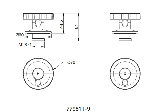 Components Wall Mount Dual Handles - Industrial Trim