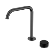 Serenity Progressive Bath/Kitchen Mixer Edge Spout With Marquina Black Handle Gun Metal