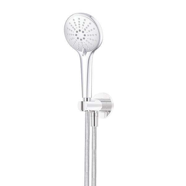 Round Three Function Hand Shower on Fixed Bracket - Polished Chrome