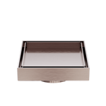 Load image into Gallery viewer, 130MM SQUARE TILE INSERT FLOOR WASTE 80MM OUTLET BRUSHED BRONZE
