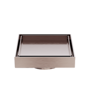 130MM SQUARE TILE INSERT FLOOR WASTE 80MM OUTLET BRUSHED BRONZE