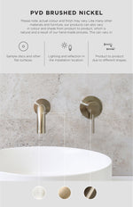 Load image into Gallery viewer, Round Single Towel Rail 900mm - PVD Brushed Nickel
