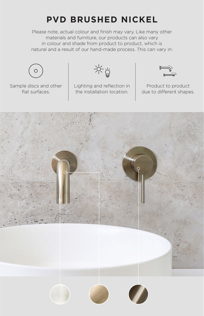 Round Single Towel Rail 900mm - PVD Brushed Nickel