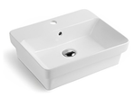 Load image into Gallery viewer, Kliff 
Fine Ceramic Insert Basin 
Tap Hole 
Overflow 32mm Waste
Size:495*400*150
Gloss white
