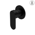 Load image into Gallery viewer, ECCO SHOWER MIXER 80MM ROUND PLATE MATTE BLACK
